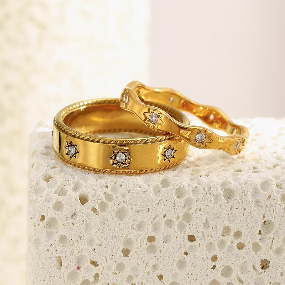 Aurelia Étoile — Radiant Star Zircon Ring | Timeless Luxury Jewelry