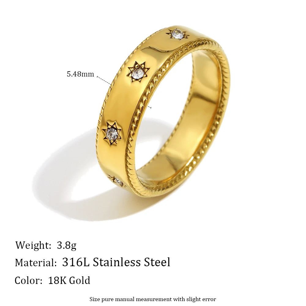 Aurelia Étoile — Radiant Star Zircon Ring | Timeless Luxury Jewelry