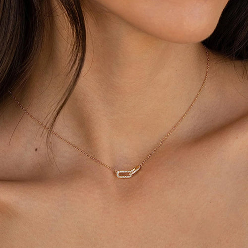 Aurelia Double Halo Necklace — Signature Rhinestone Elegance