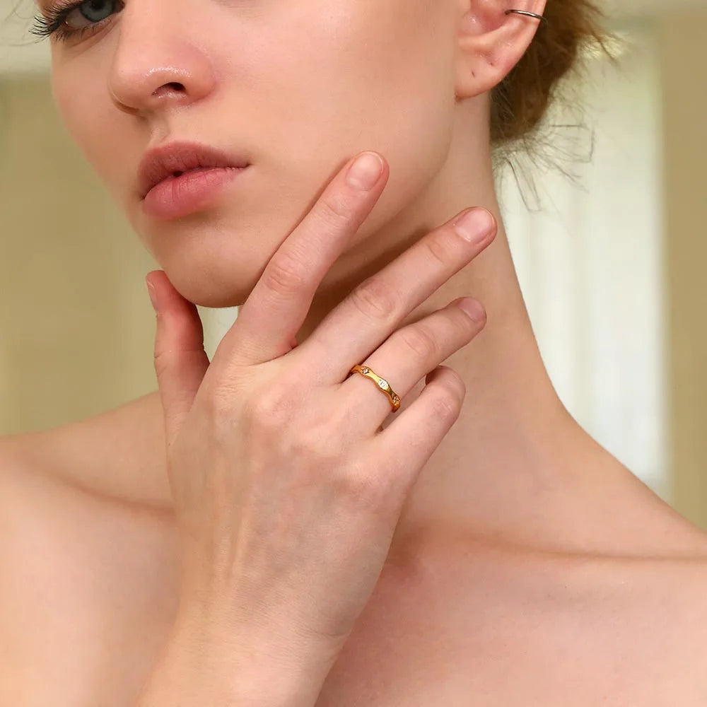 Aurelia Étoile — Radiant Star Zircon Ring | Timeless Luxury Jewelry