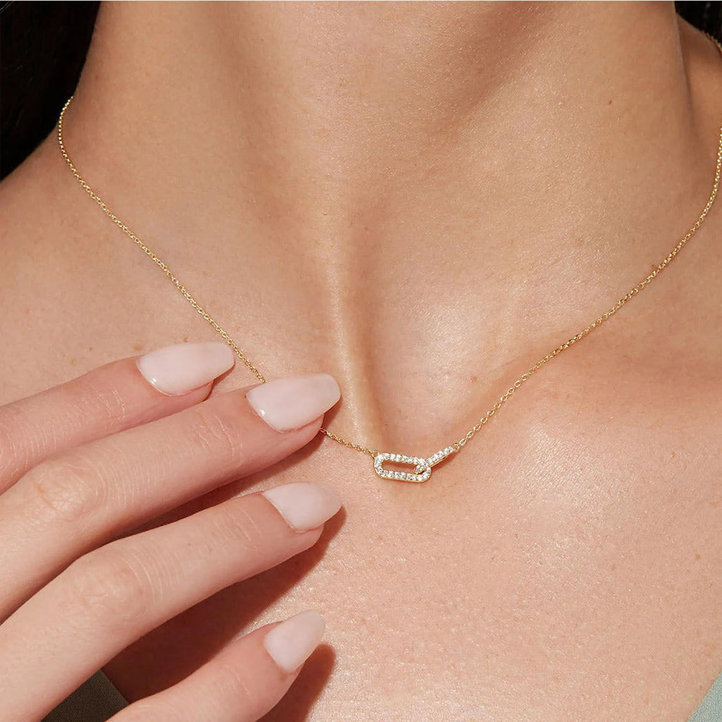 Aurelia Double Halo Necklace — Signature Rhinestone Elegance