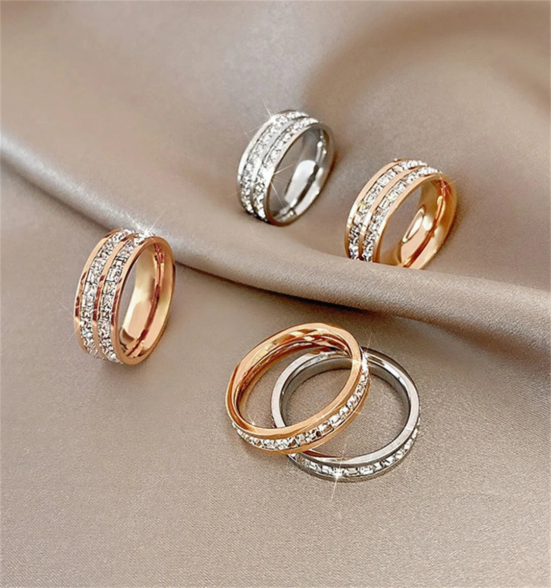 relia Royale — Rose Gold Crystal Halo Ring | Timeless Elegance