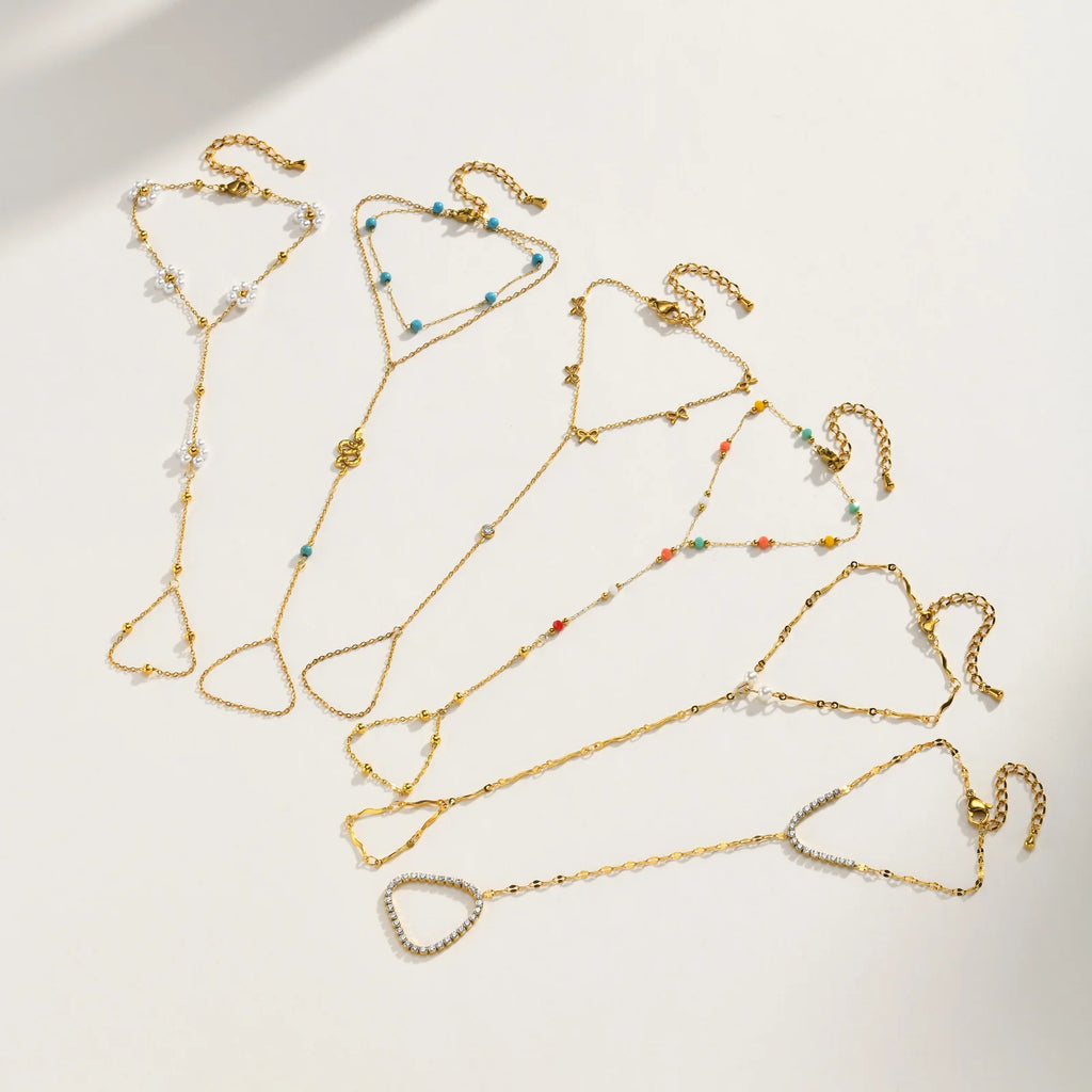 Seraphine Gold Finger Bracelet