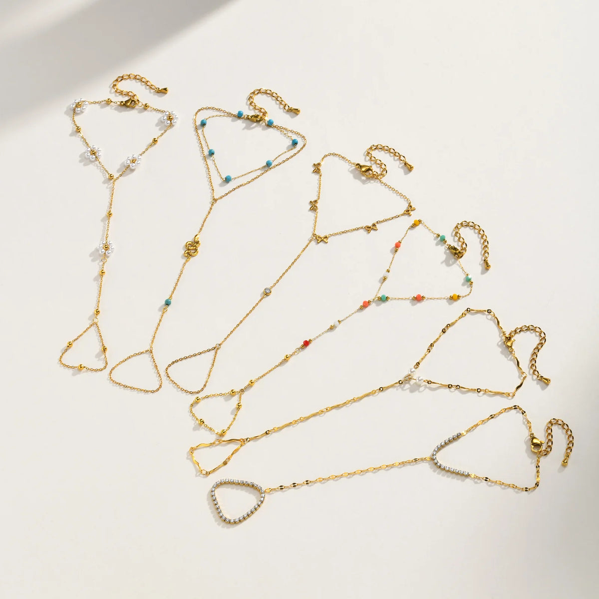 Seraphine Gold Finger Bracelet