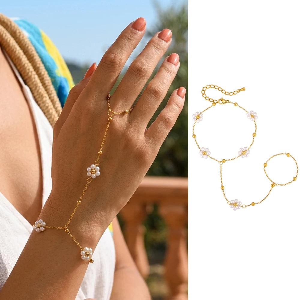 Seraphine Gold Finger Bracelet