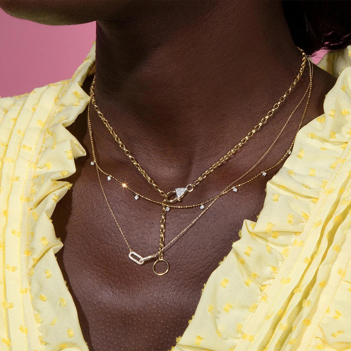 Aurelia Double Halo Necklace — Signature Rhinestone Elegance