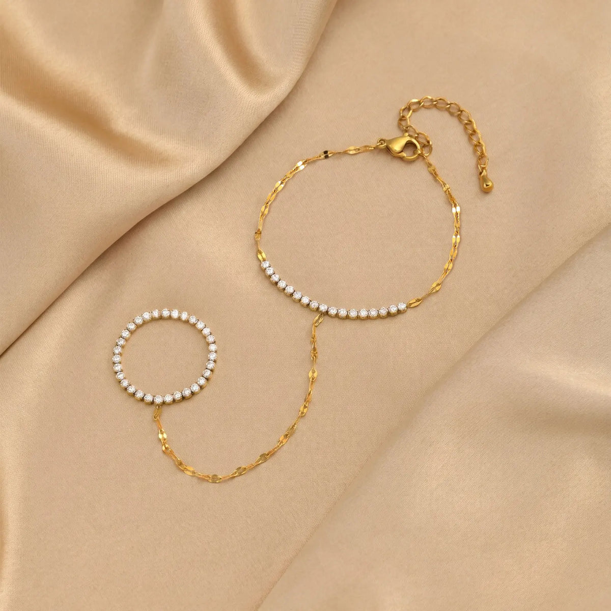 Seraphine Gold Finger Bracelet
