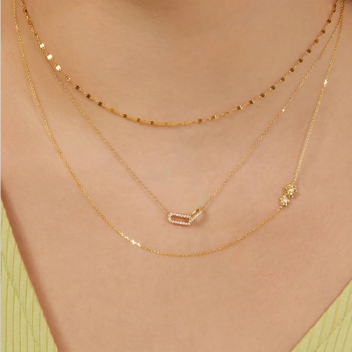 Aurelia Double Halo Necklace — Signature Rhinestone Elegance