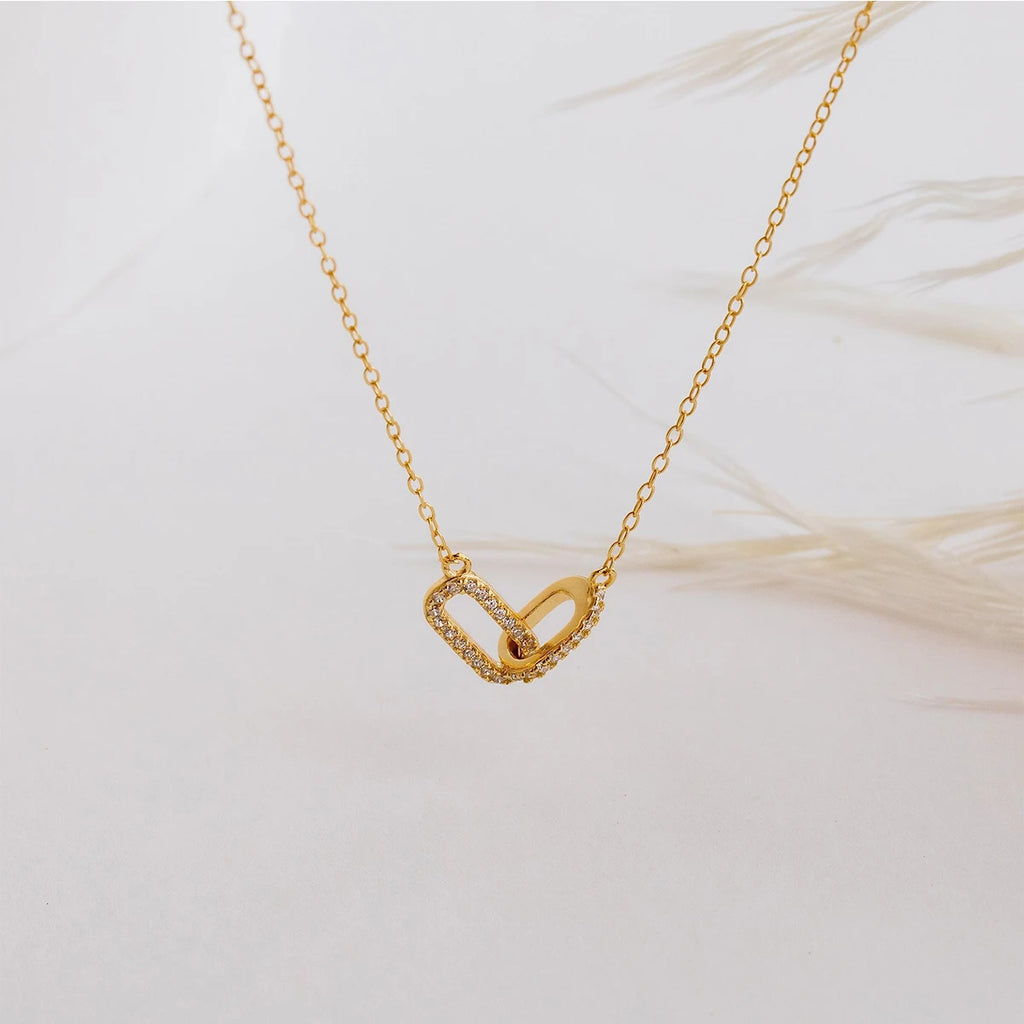 Aurelia Double Halo Necklace — Signature Rhinestone Elegance